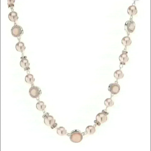 Anne Klein Jewelry - Anne Klein New Pearl Crystal Necklace